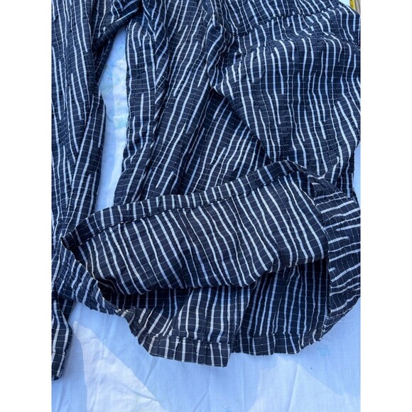 DRESS TO KILL by Jane Mohr Wide-Leg Harem Pants, Navy/Gray Striped, Size 1 - Picture 8 of 16